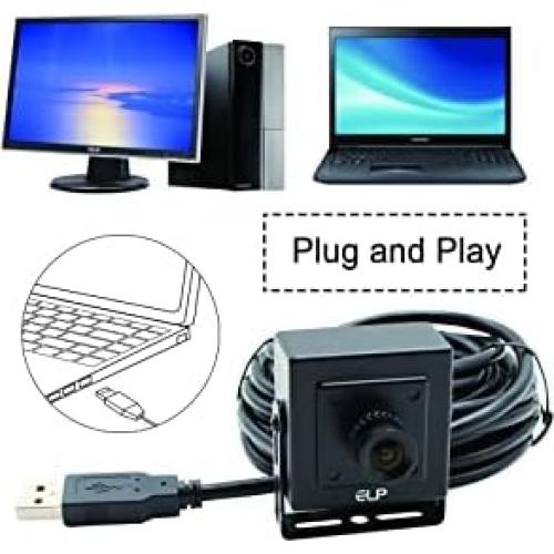 Cámara USB Mini HD ELP 1MP 720P 3.6mm para PC y vigilancia