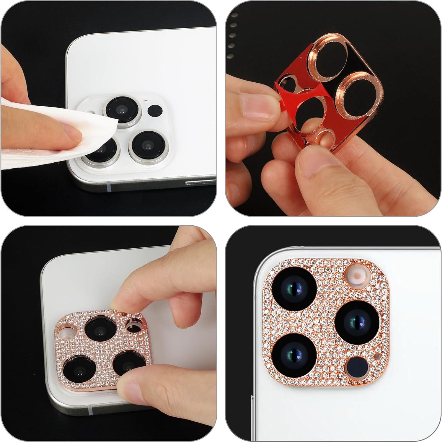 Protector de Lente de Cámara Brillante Omorro para iPhone 16 Pro