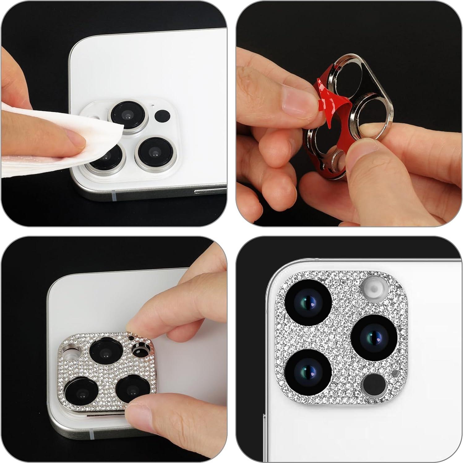 Protector de Lente de Cámara Brillante Omorro para iPhone 16 Pro Max