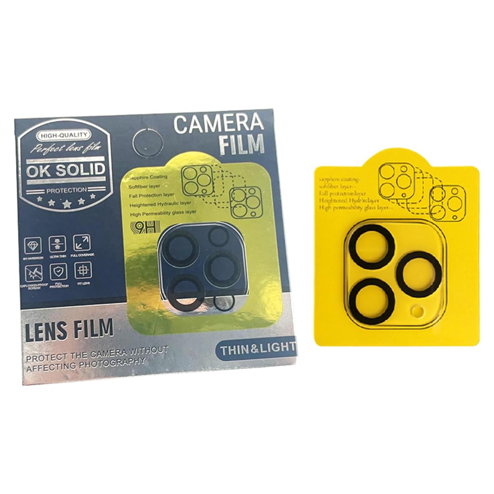 Protector de Lente de Cámara 3D RAMS para iPhone 14 Pro Max