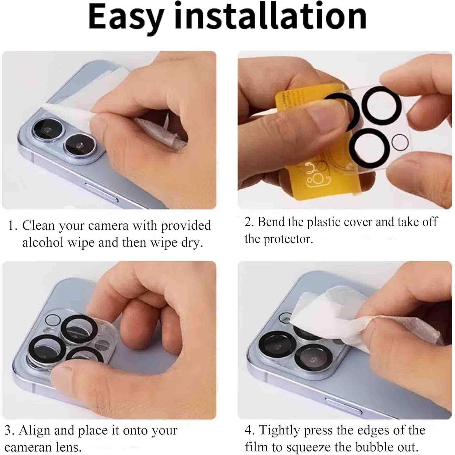 Protector de Lente de Cámara 3D RAMS para iPhone 14 Pro Max