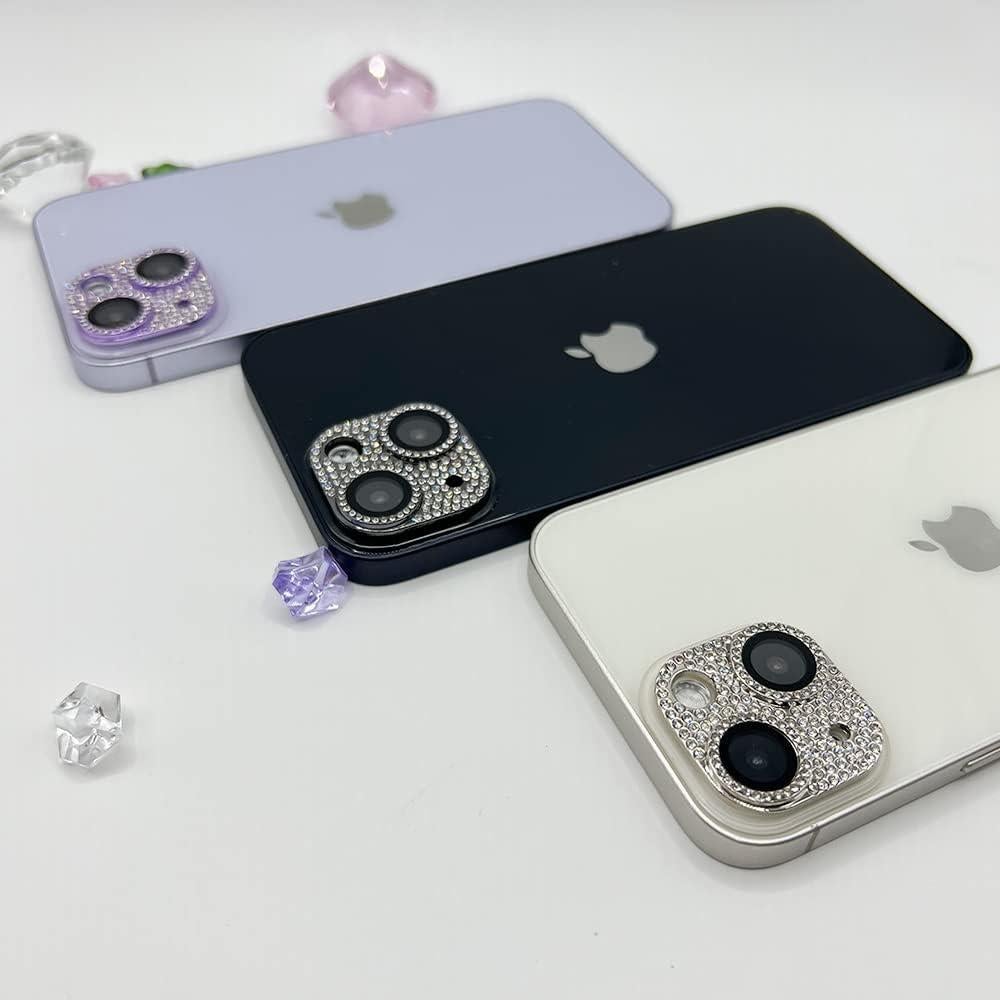 Cubierta de Lente de Cámara GSRYPC 3D Brillante para iPhone 14/14 Plus - Paquete de 2