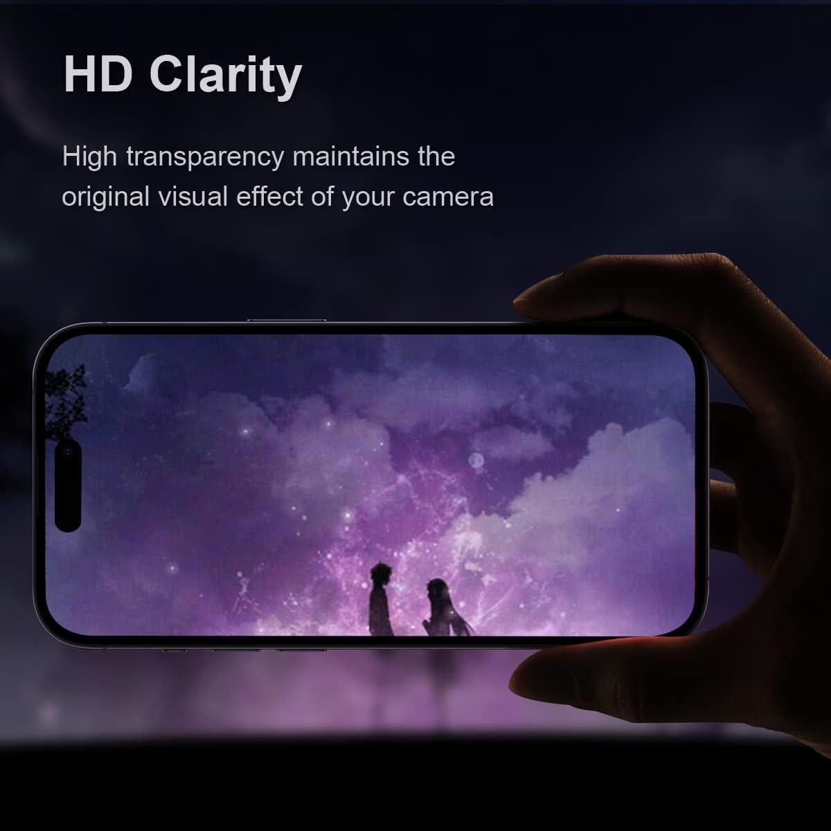 Protector de Lente de Cámara Vidrio Templado 9H iPhone 14 Pro Max Rosa