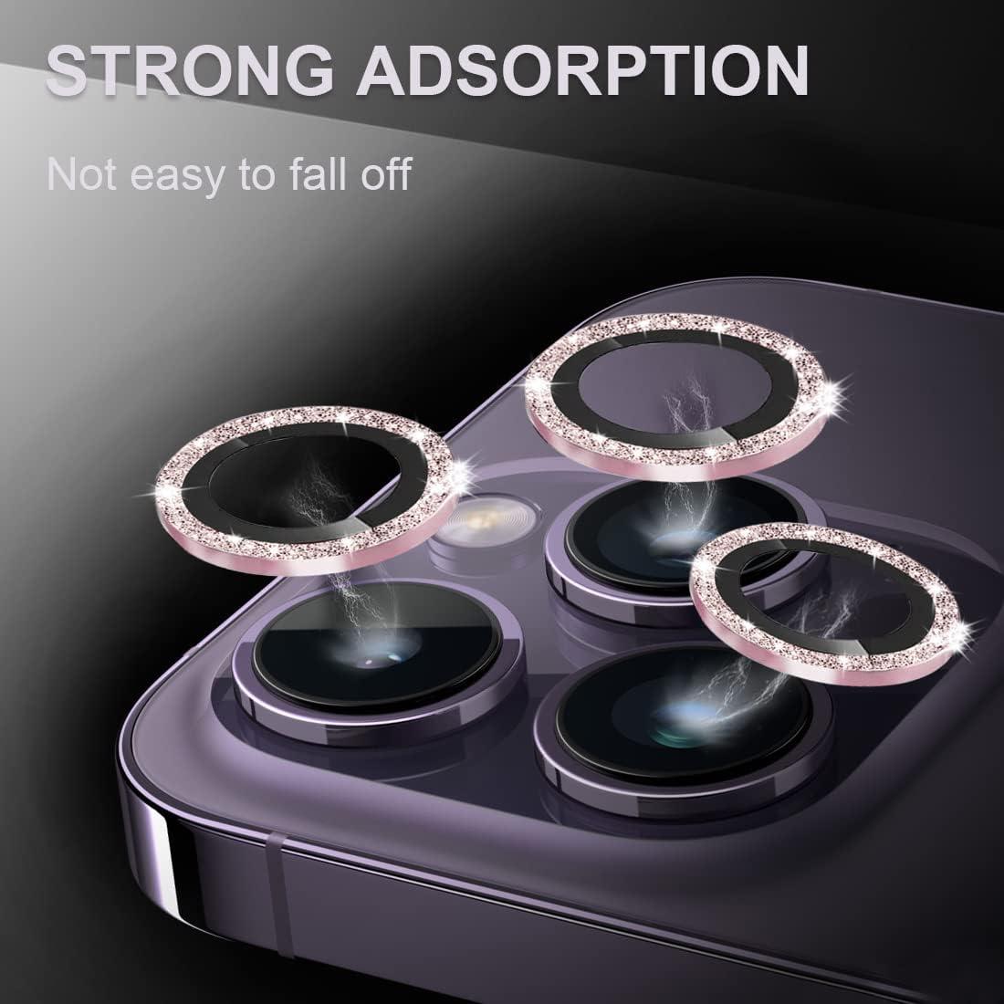 Protector de Lente de Cámara Vidrio Templado 9H iPhone 14 Pro Max Rosa