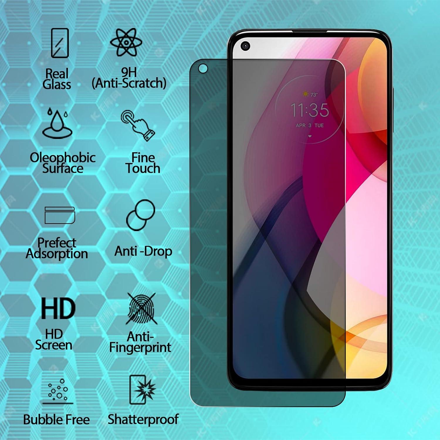 Protector de Pantalla Privado 2 Pcs para Motorola G Stylus 2021