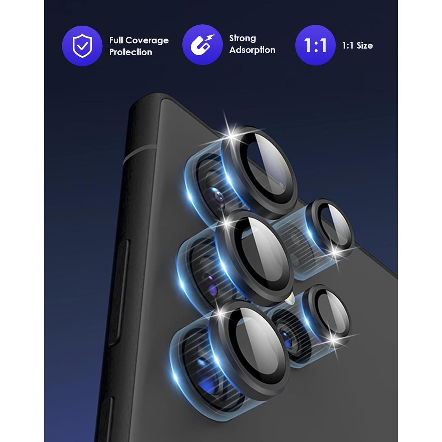 Protector de Lente de Cámara Kanosan para Galaxy S24 Ultra 9H