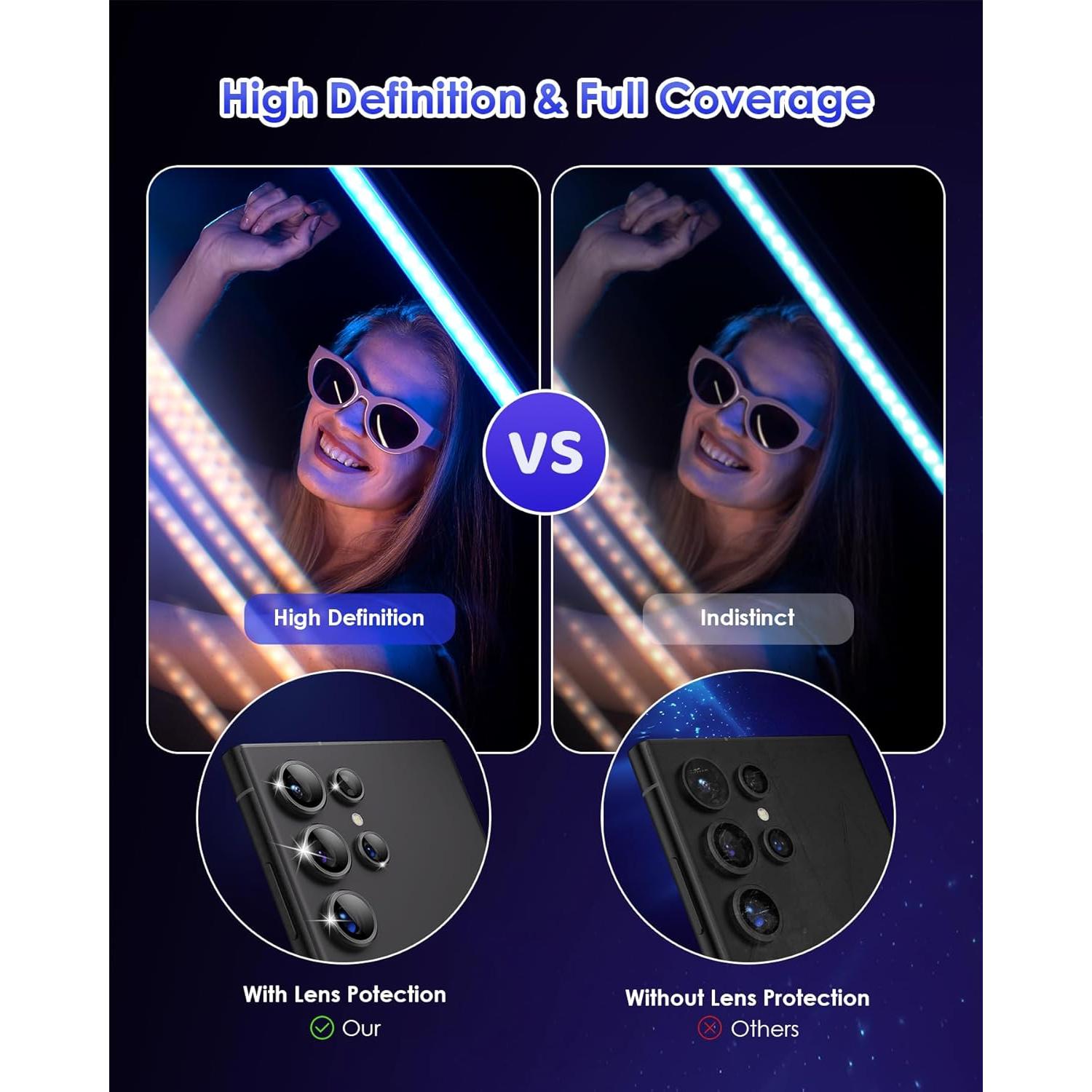 Protector de Lente de Cámara Kanosan para Galaxy S24 Ultra 9H