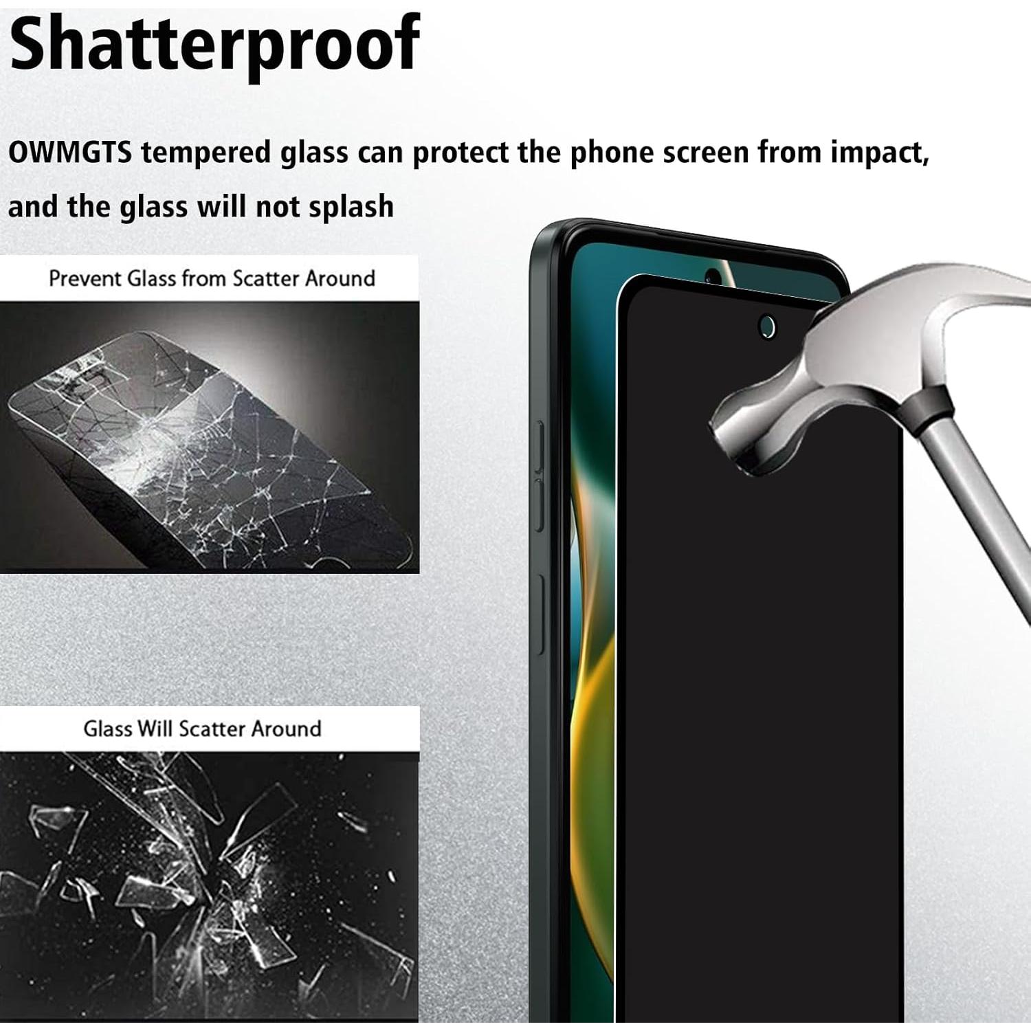 Protector de Pantalla Privado OWMGTS para Moto G Power 2025 9H