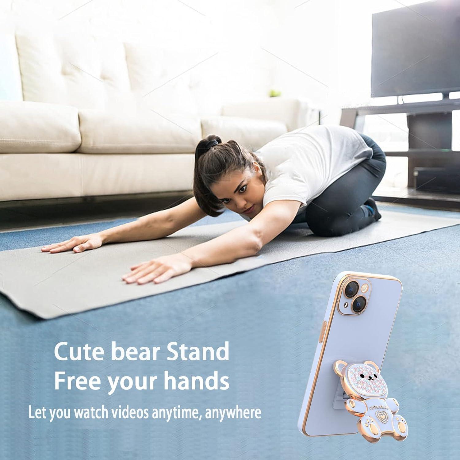 Funda Losin para iPhone 14 Pro Max con Soporte Oso Negro