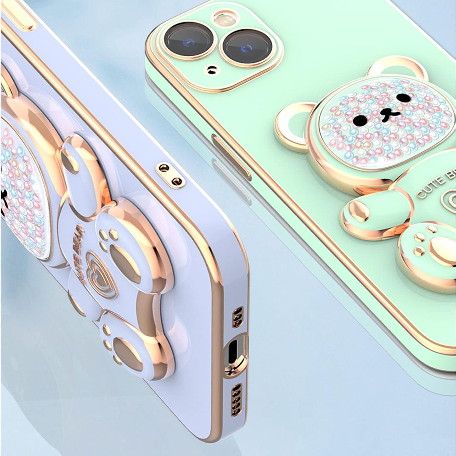 Funda Losin para iPhone 14 Pro Max con Soporte Oso Negro