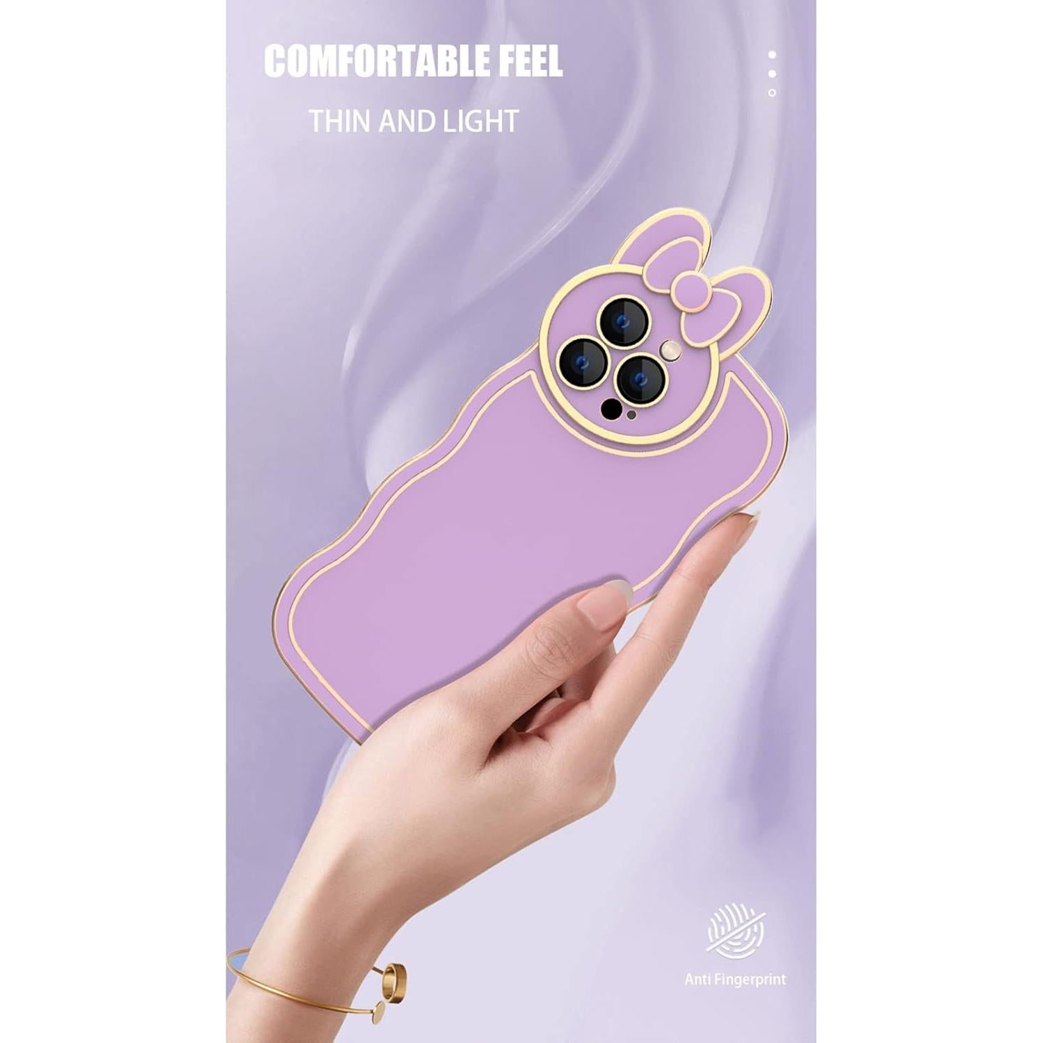 Funda de Plating Losin para iPhone 14 Pro Max - Cartoon 3D Negra