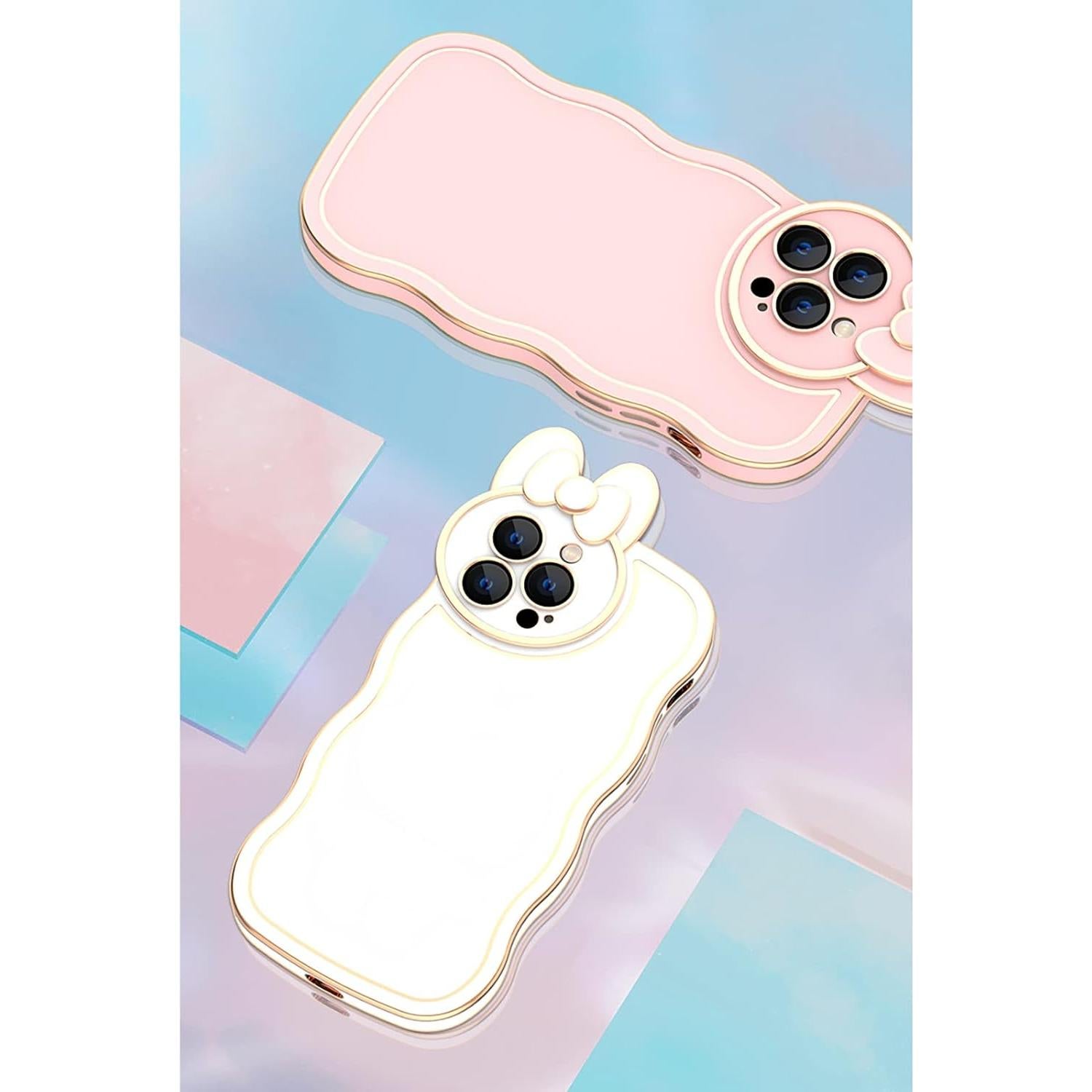 Funda de Plating Losin para iPhone 14 Pro Max - Cartoon 3D Negra