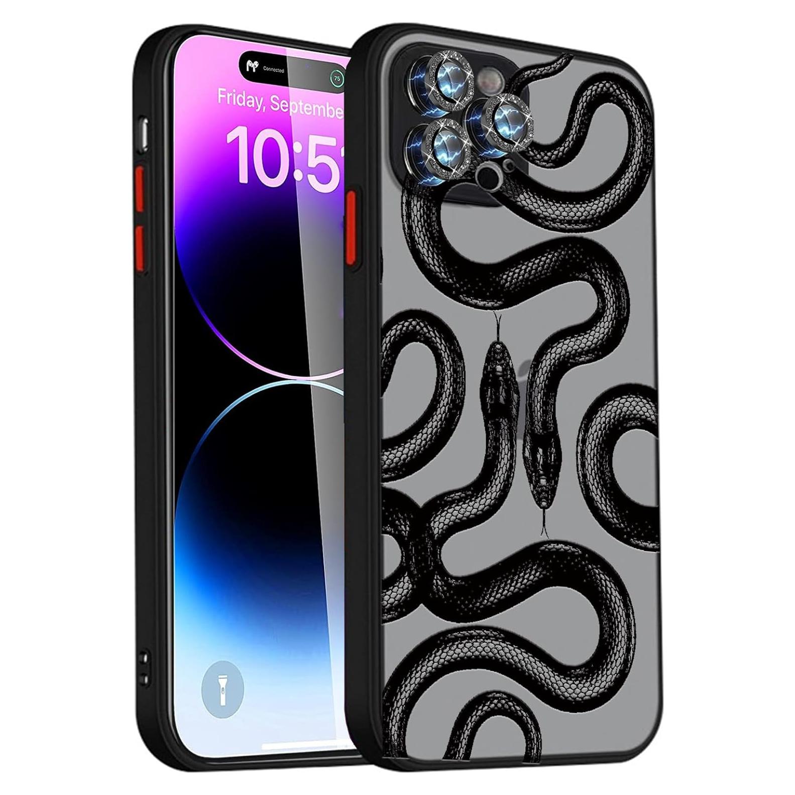 Funda para iPhone 11 Pro Max Ceckooty Serpiente 3D Delgado