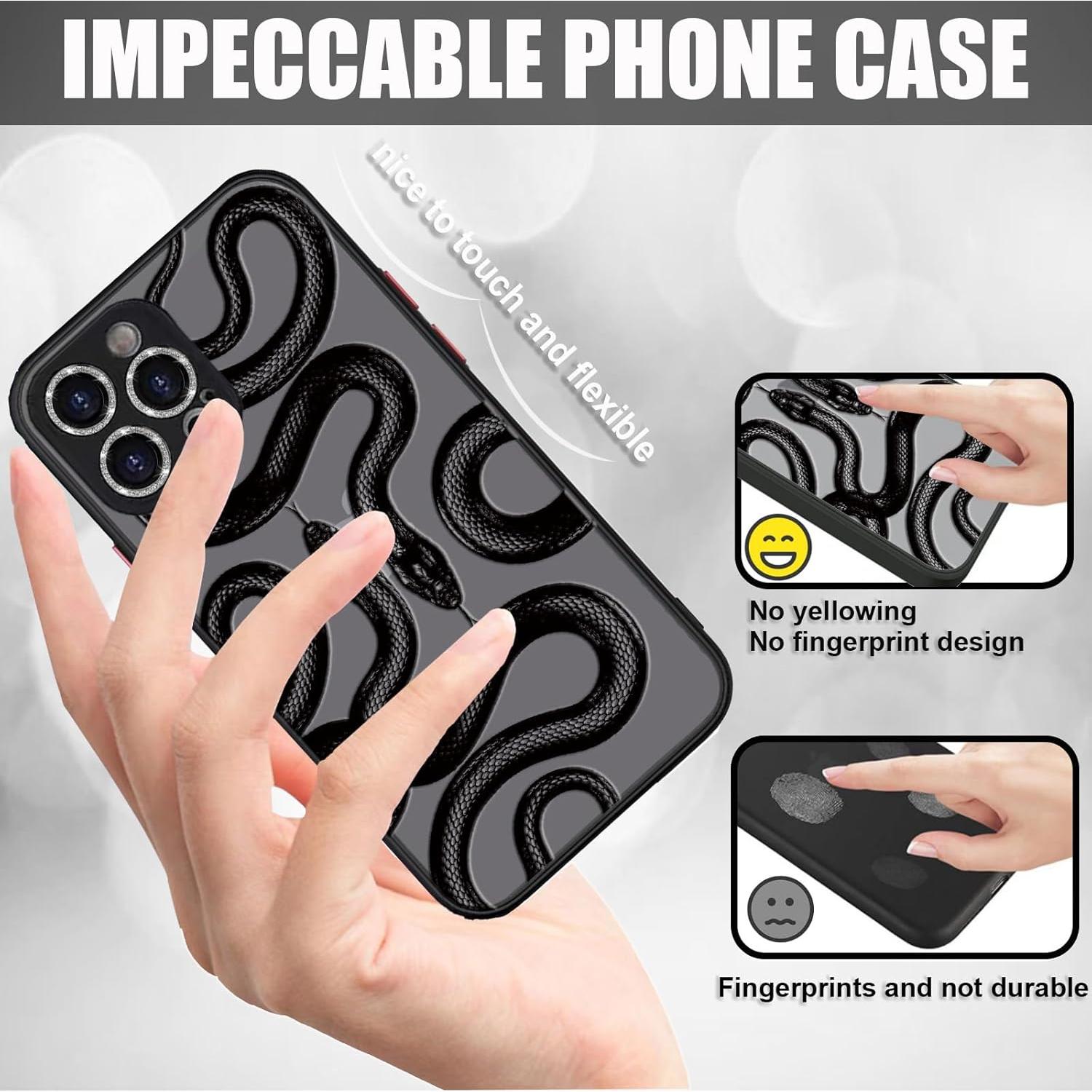 Funda para iPhone 11 Pro Max Ceckooty Serpiente 3D Delgado