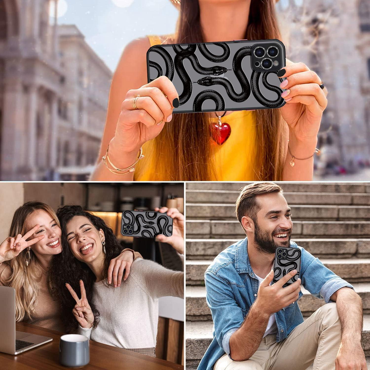 Funda para iPhone 11 Pro Max Ceckooty Serpiente 3D Delgado