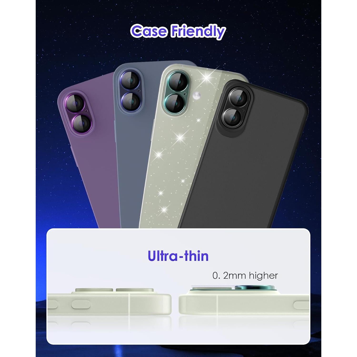 Protector de Lente de Cámara Kanosan para iPhone 16 Plus 9H