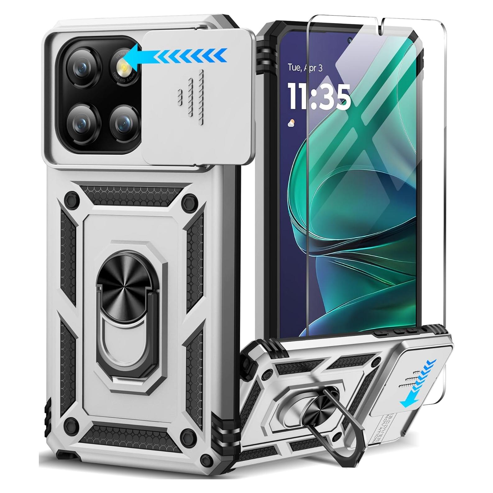 Funda Taisairu para Motorola Moto G Stylus 5G 2025 Plata