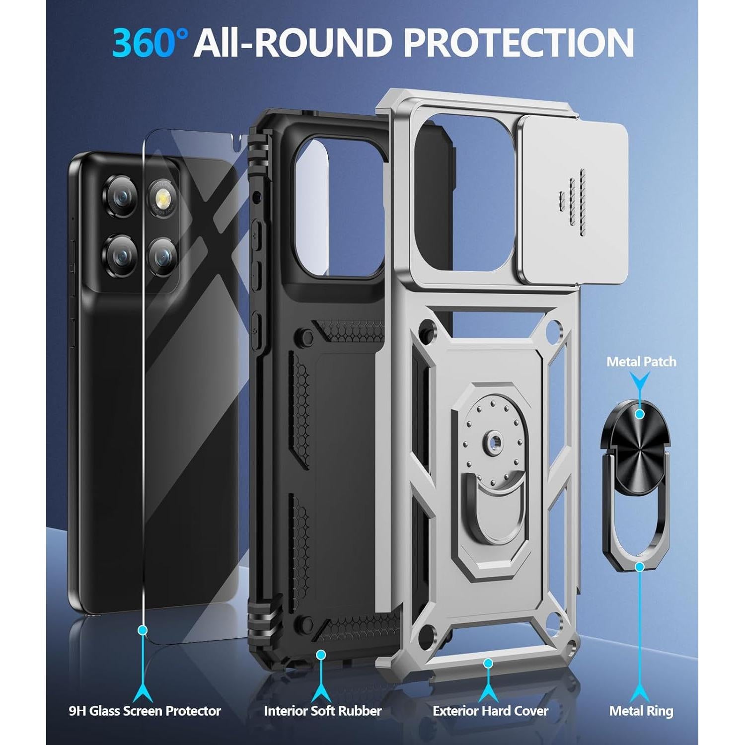 Funda Taisairu para Motorola Moto G Stylus 5G 2025 Plata