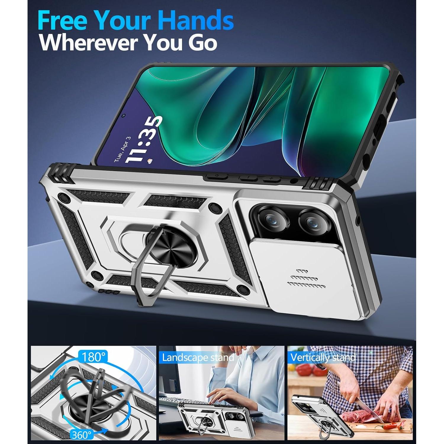 Funda Taisairu para Motorola Moto G Stylus 5G 2025 Plata