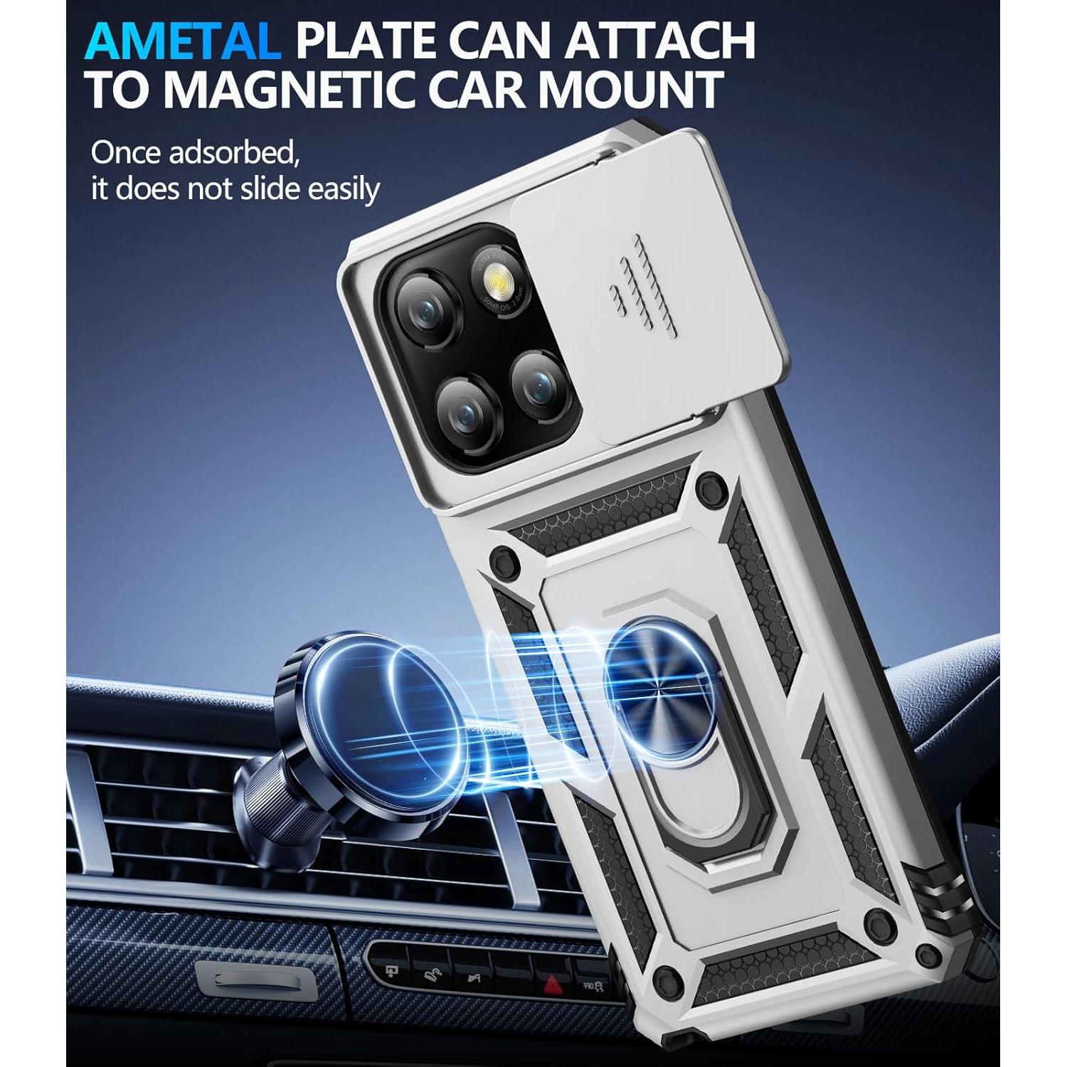 Funda Taisairu para Motorola Moto G Stylus 5G 2025 Plata