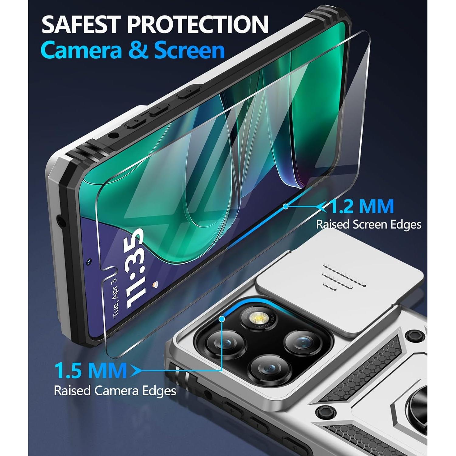 Funda Taisairu para Motorola Moto G Stylus 5G 2025 Plata