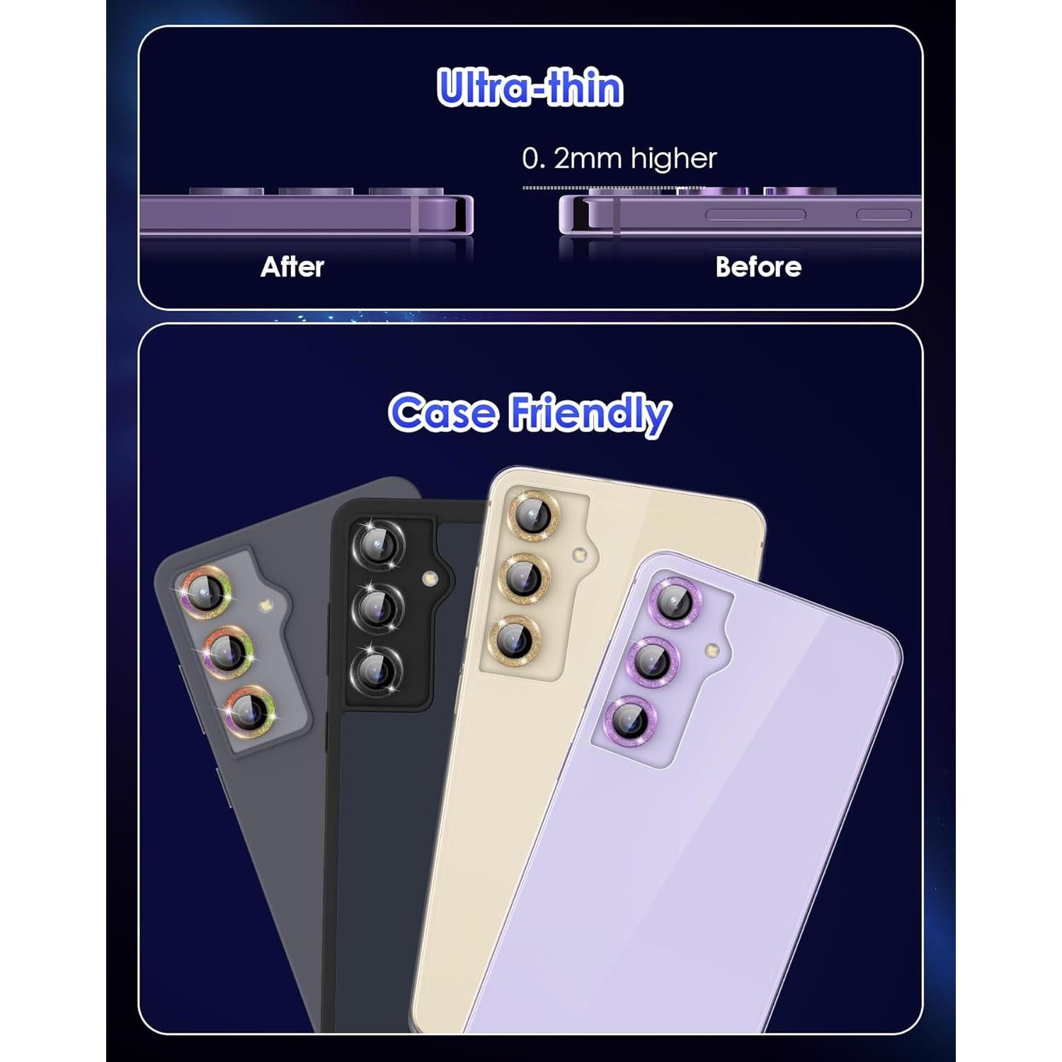 Protector de Lente de Cámara Kanosan para Galaxy S25 9H