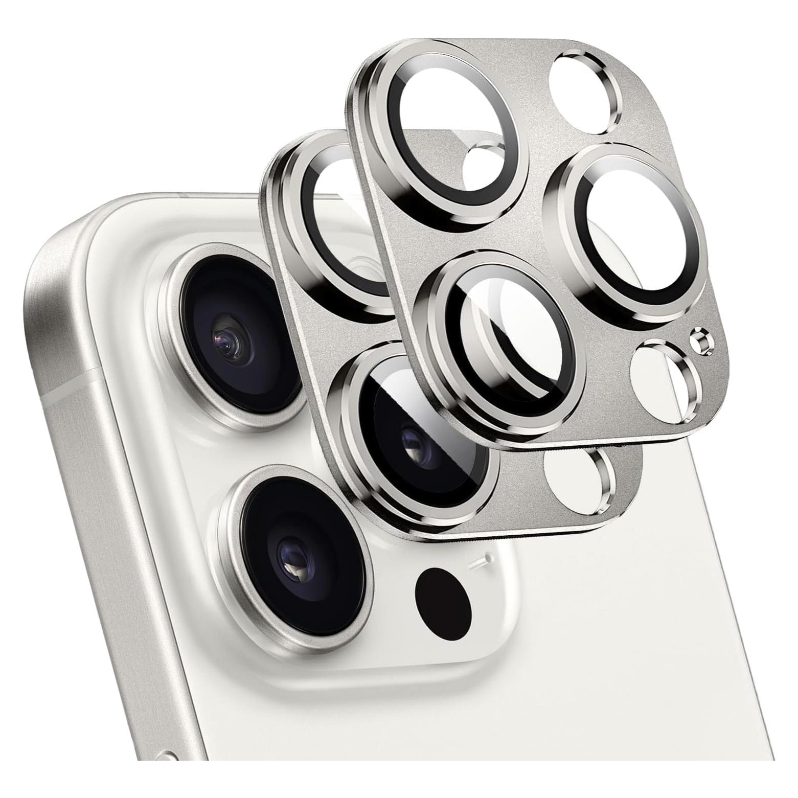 Protector de Lente de Cámara T Tersely para iPhone 16 Pro/Max - Gris