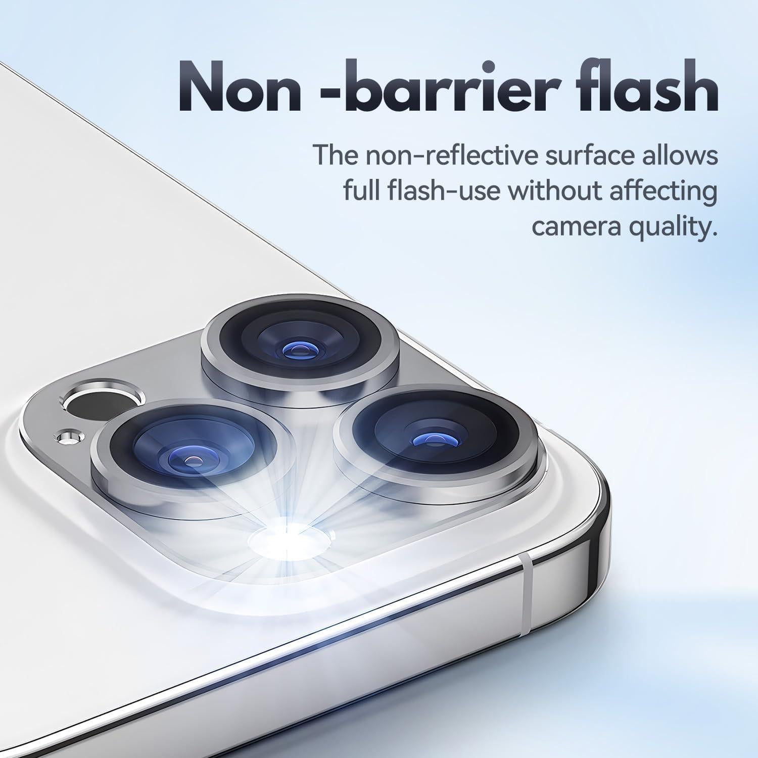 Protector de Lente de Cámara T Tersely para iPhone 16 Pro/Max - Gris