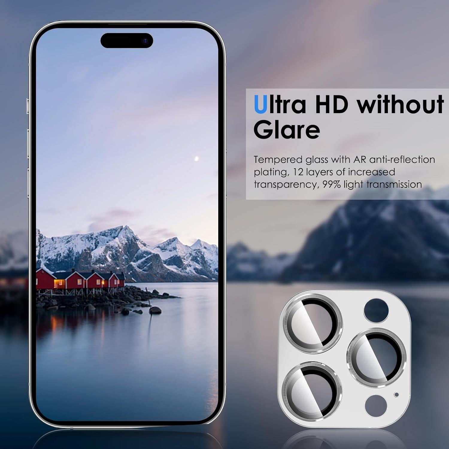 Protector de Lente de Cámara WHPXJY para iPhone 14 Pro Max - Vidrio Templado HD