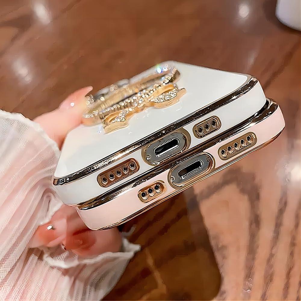 Funda Bumper YAOZOCASE Rosa para iPhone 14 Pro Max con Espejo