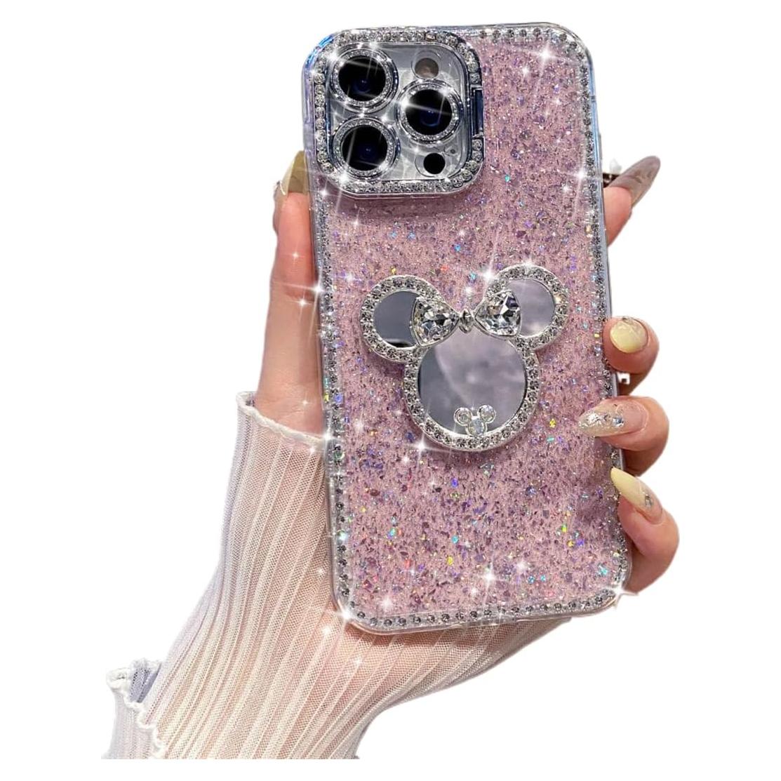 Funda TPU para iPhone 16 Pro Max YOUWUMA con soporte y brillo