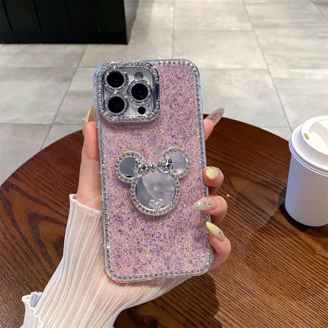 Funda TPU para iPhone 16 Pro Max YOUWUMA con soporte y brillo