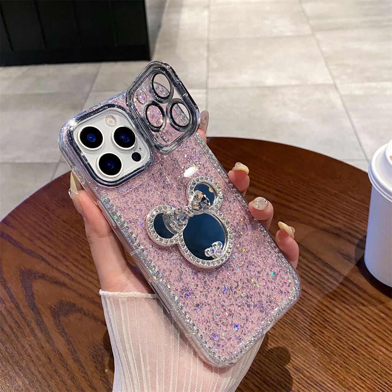 Funda TPU para iPhone 16 Pro Max YOUWUMA con soporte y brillo