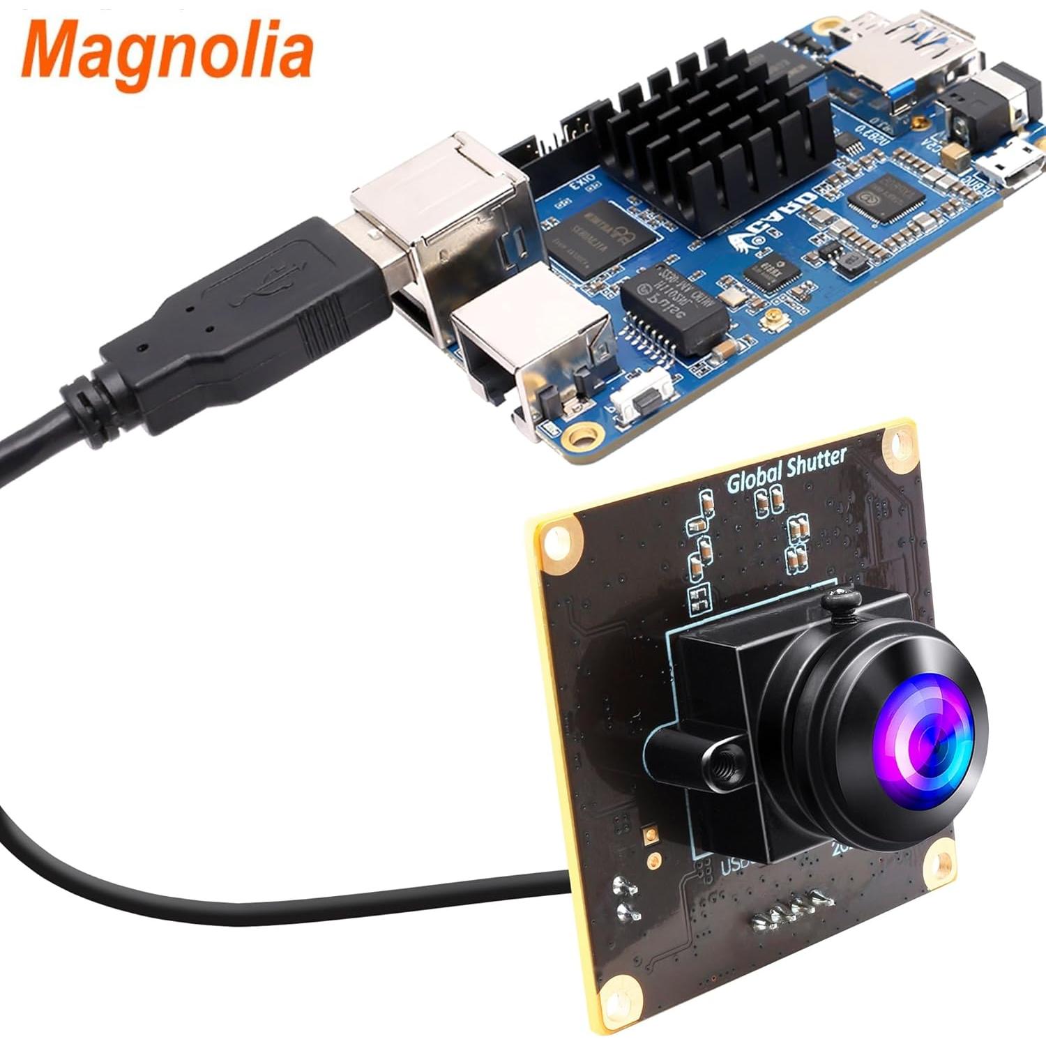 Cámara USB Magnolia Global Shutter 1200P 90fps Gran Angular