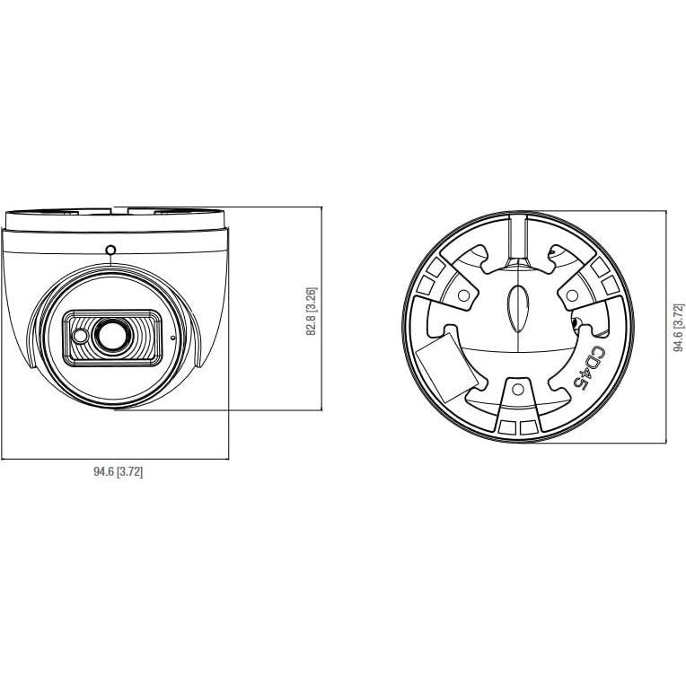 Cámara Eyeball Titanio 8MP IR WDR con MIC Integrado