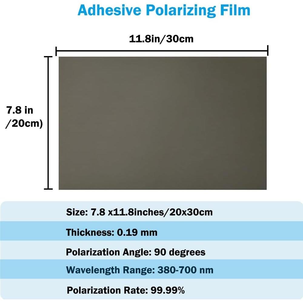 Hojas de Película Polarizada Adhesiva 20x30cm RENIAN - 2 PCS