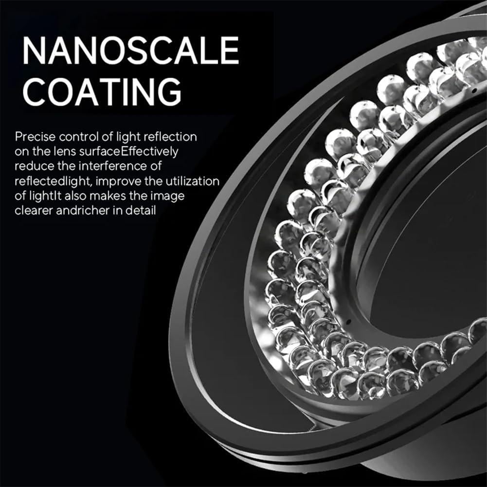 Luz de Anillo Polarizada Ajustable 72 LED para Microscopio