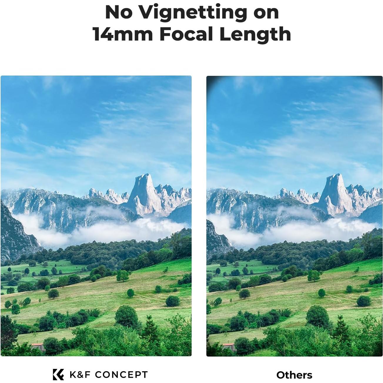 Filtro UV K&F Concept 55mm con tapa de lente de vidrio óptico