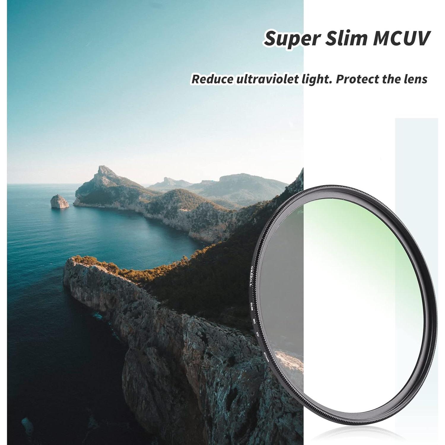 Filtro UV 55mm GREEN.L Ultra Delgado Multi-Capa Resistente