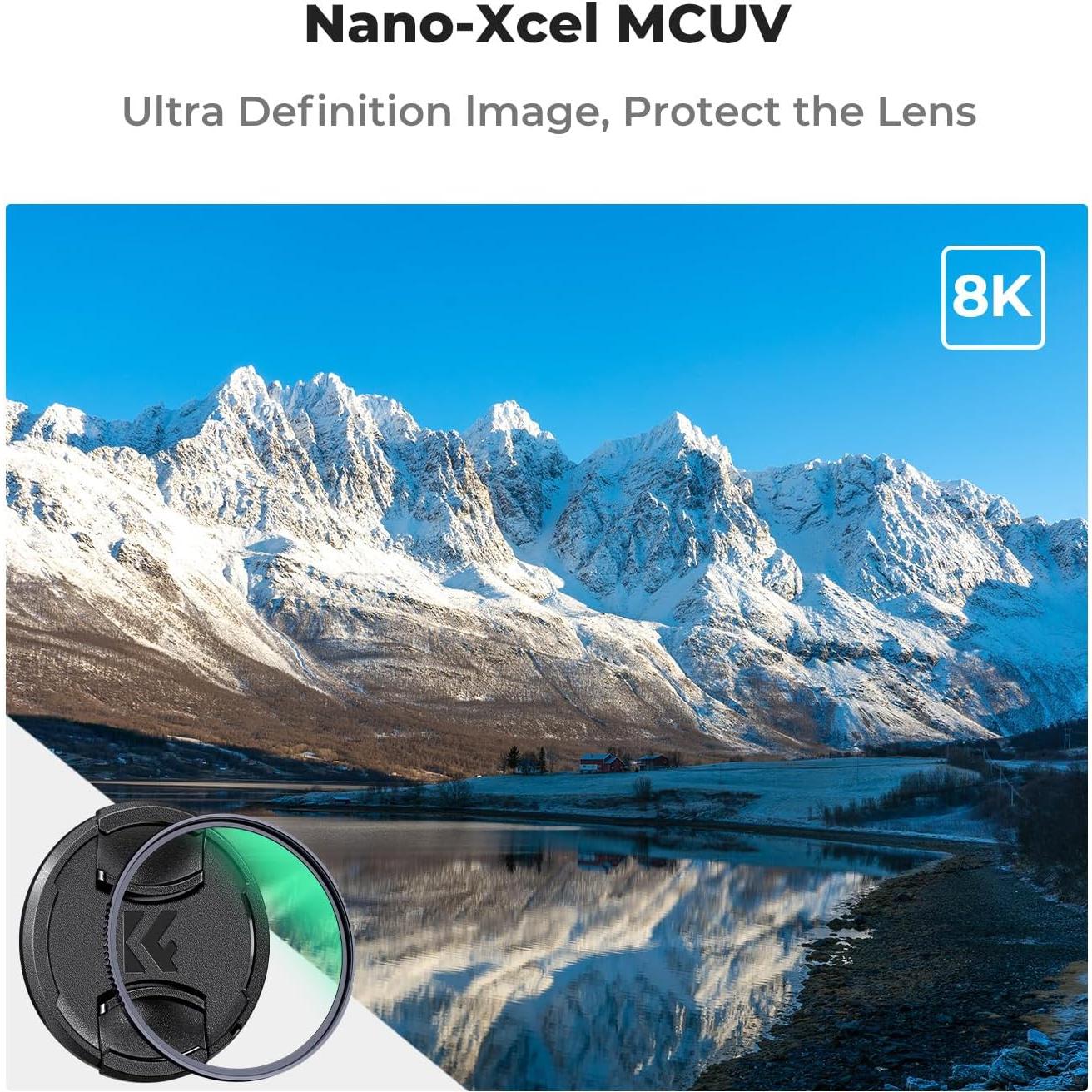 Filtro UV K&F Concept 49mm Cristal Óptico Ultra Delgado