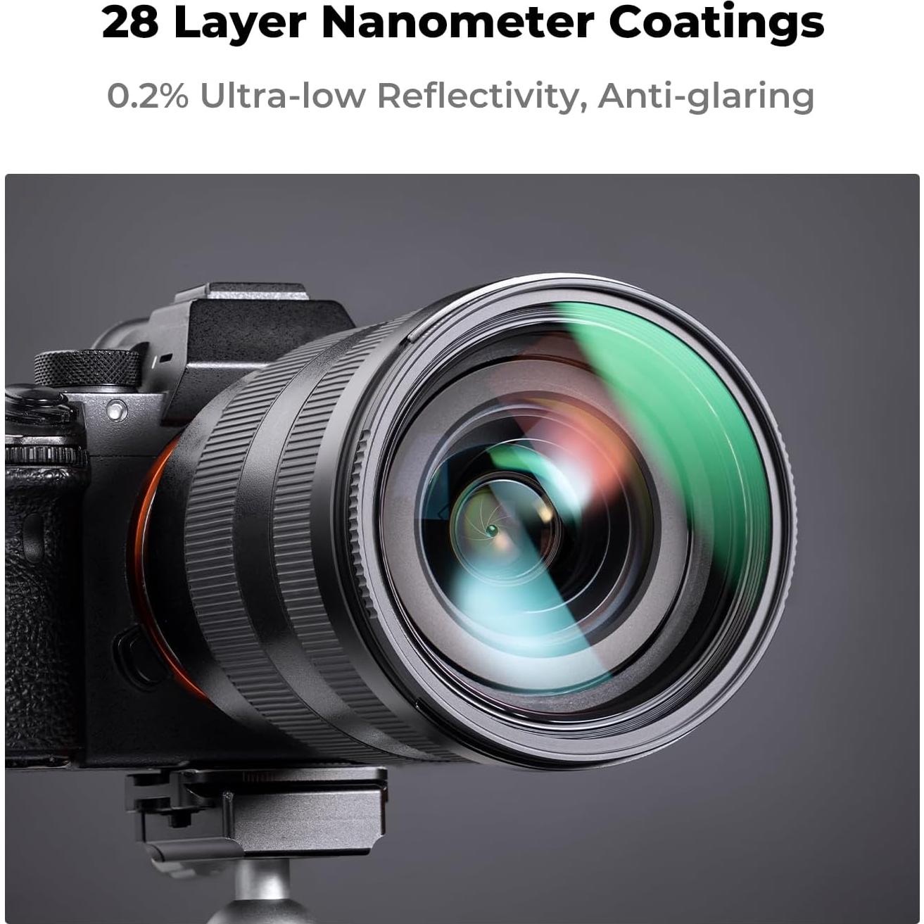 Filtro UV K&F Concept 49mm Cristal Óptico Ultra Delgado