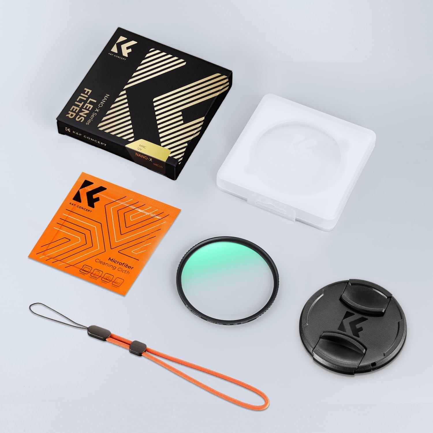 Filtro UV K&F Concept 49mm Cristal Óptico Ultra Delgado