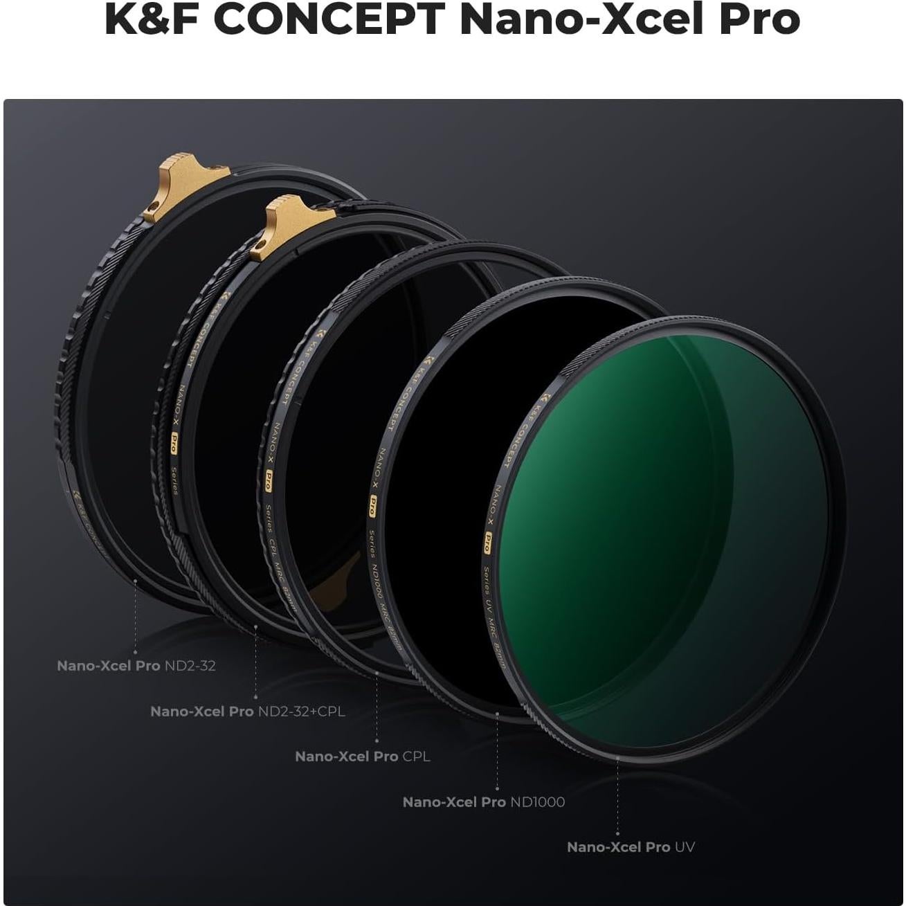 Filtro UV K&F Concept 82mm MC Super Slim 36 Capas Nano-X PRO