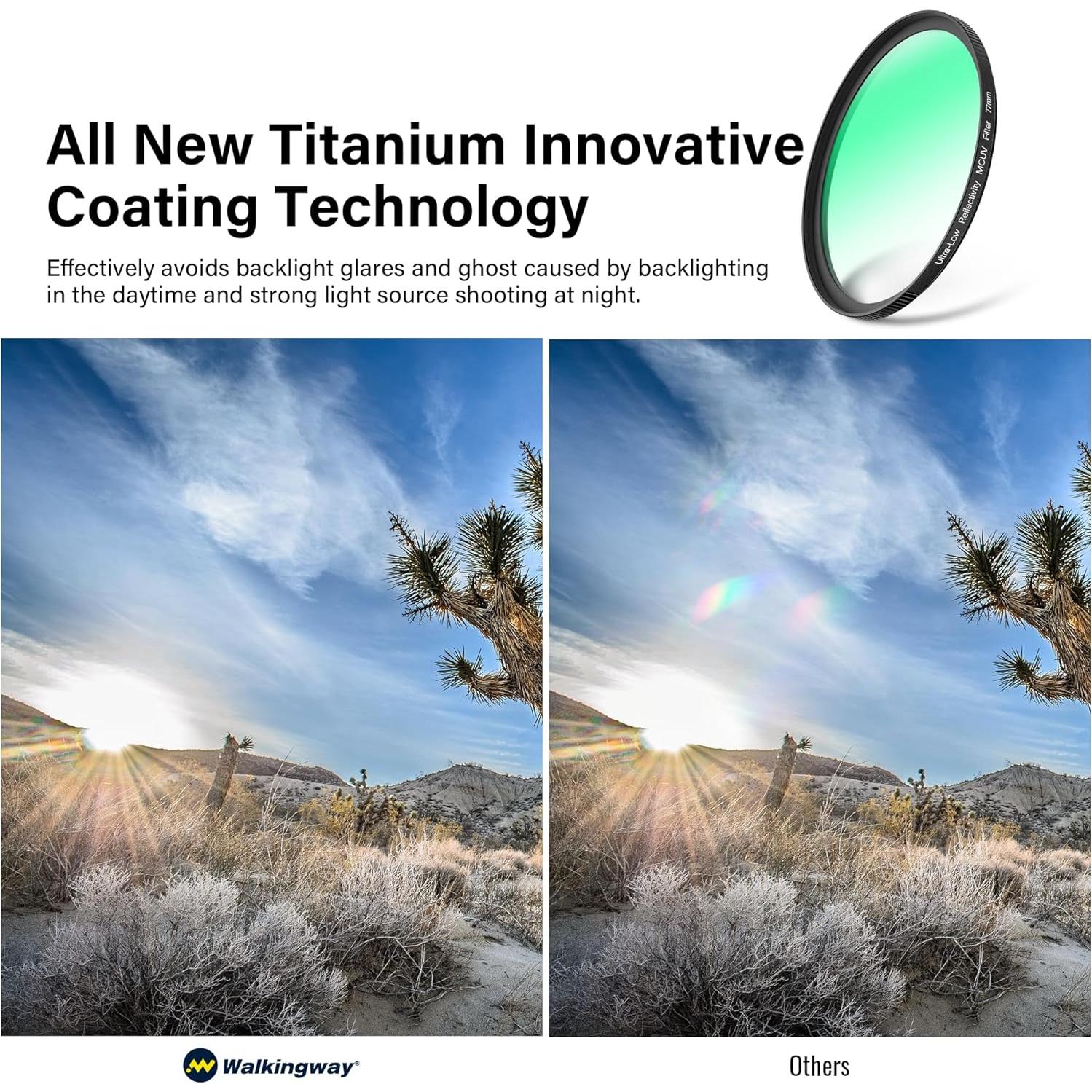 Filtro UV 49mm Walking Way, 28 capas, ultra delgado, HD