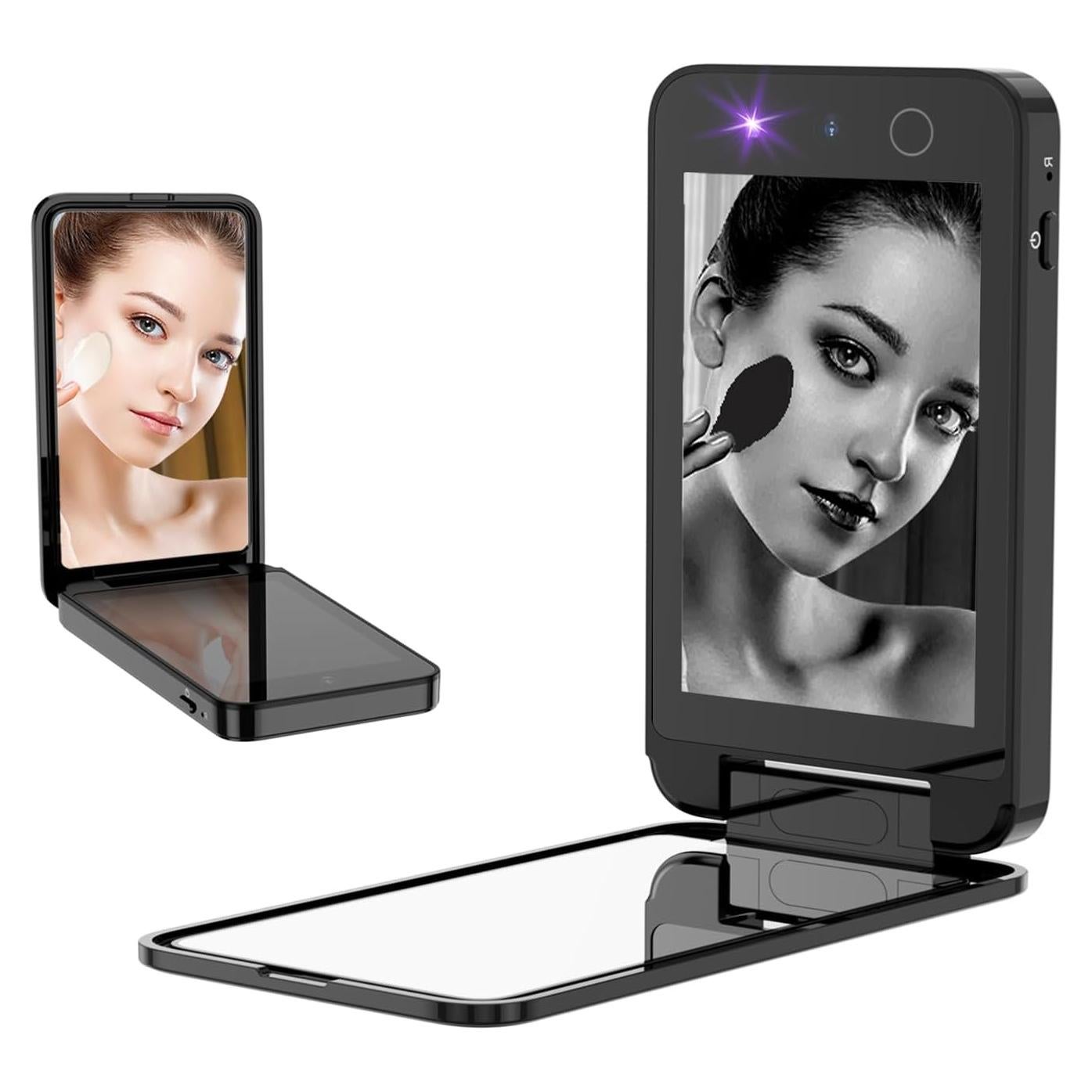 Espejo UV Recargable DESCHEN 2500mAh 4" Doble Cara Compacto