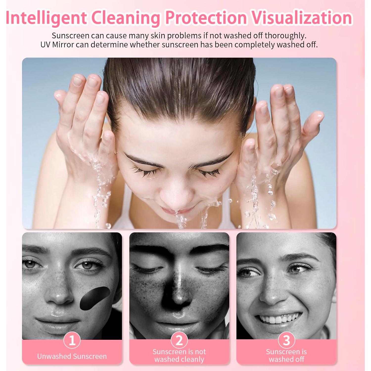 Espejo UV Recargable DESCHEN 2500mAh 4" Doble Cara Compacto