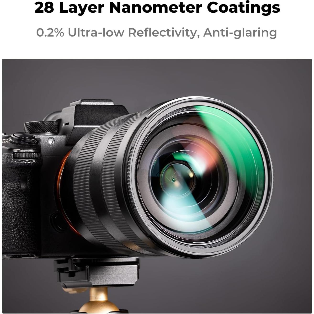 Filtro Polarizador Circular K&F Concept 77mm + Filtro UV MC