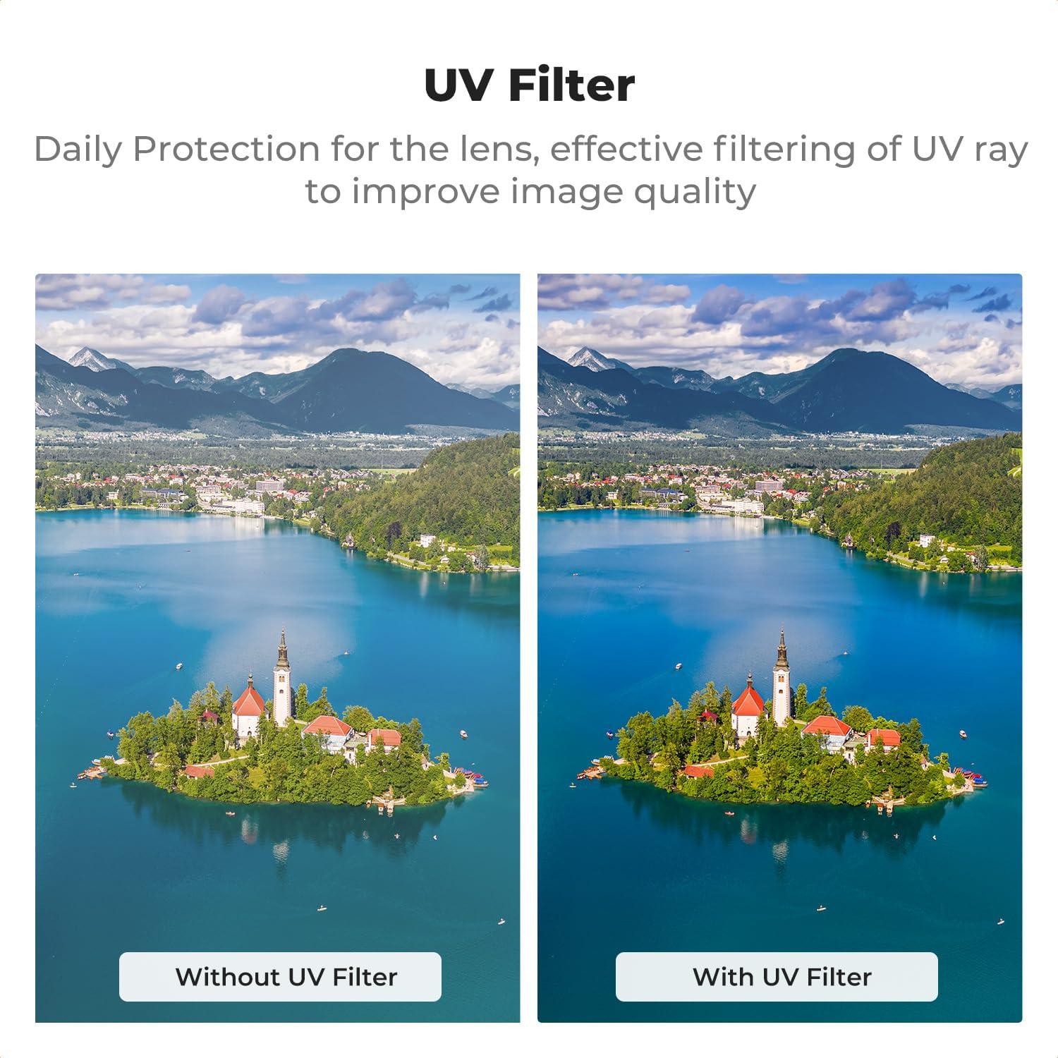 Filtro UV K&F Concept para DJI Flip - Vidrio Óptico HD 28 Capas