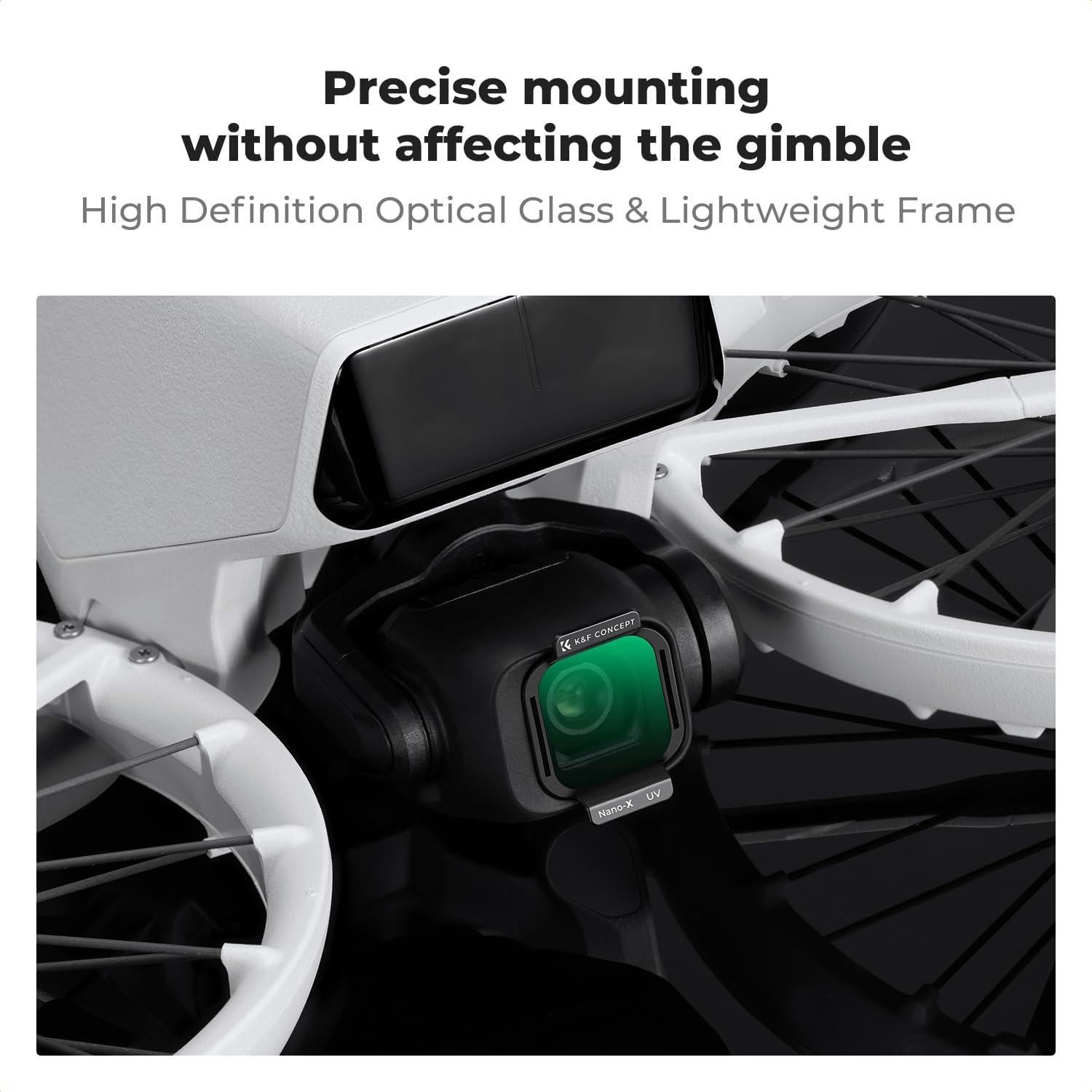 Filtro UV K&F Concept para DJI Flip - Vidrio Óptico HD 28 Capas