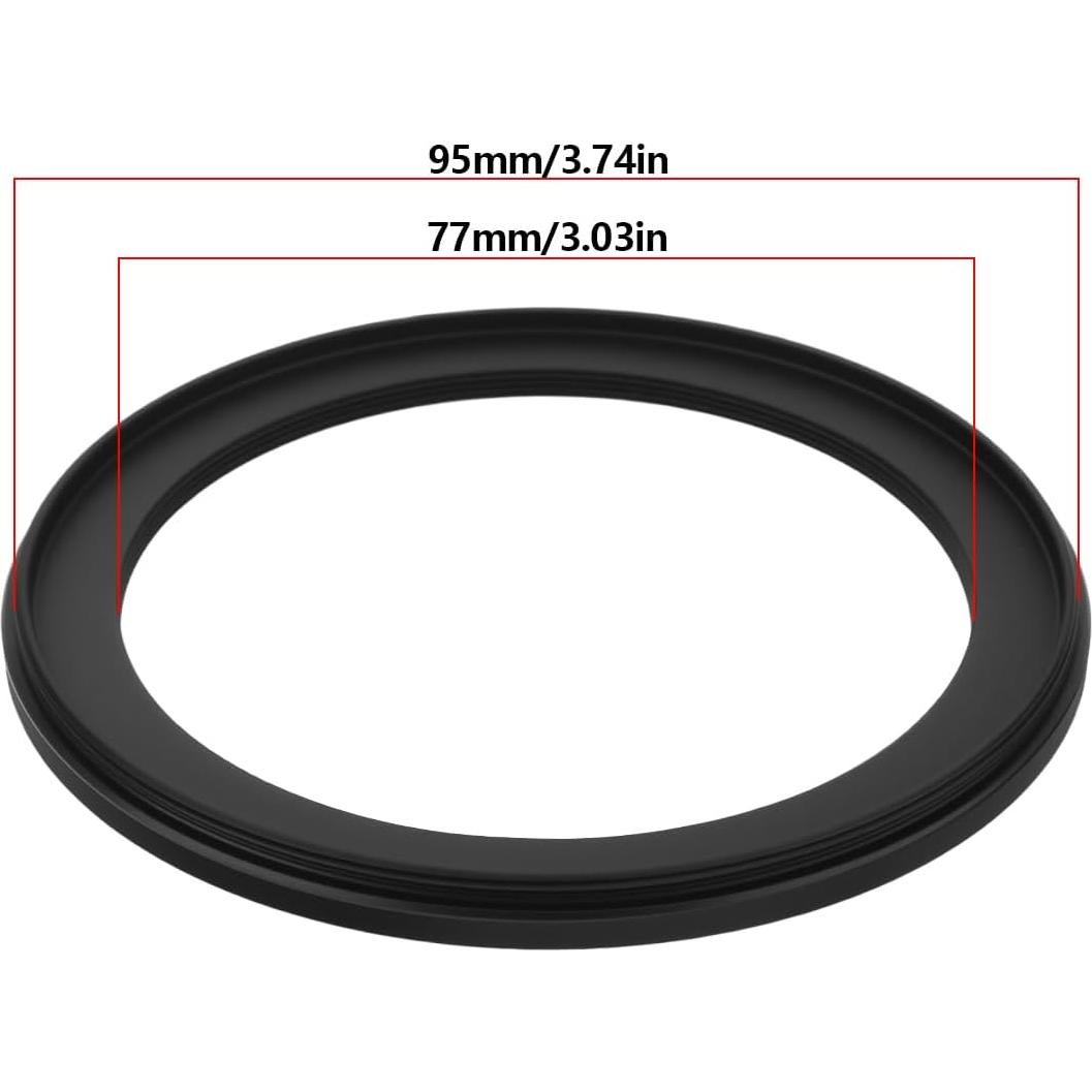 Anillo Adaptador de Filtro YINETTECH 95mm a 77mm + Paño